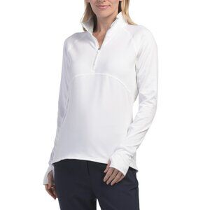 PUMA GOLF Bright White Uv Resistant Quarter Zip Gamer Jacket